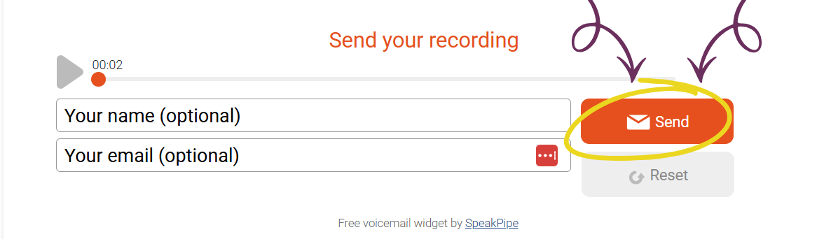click send