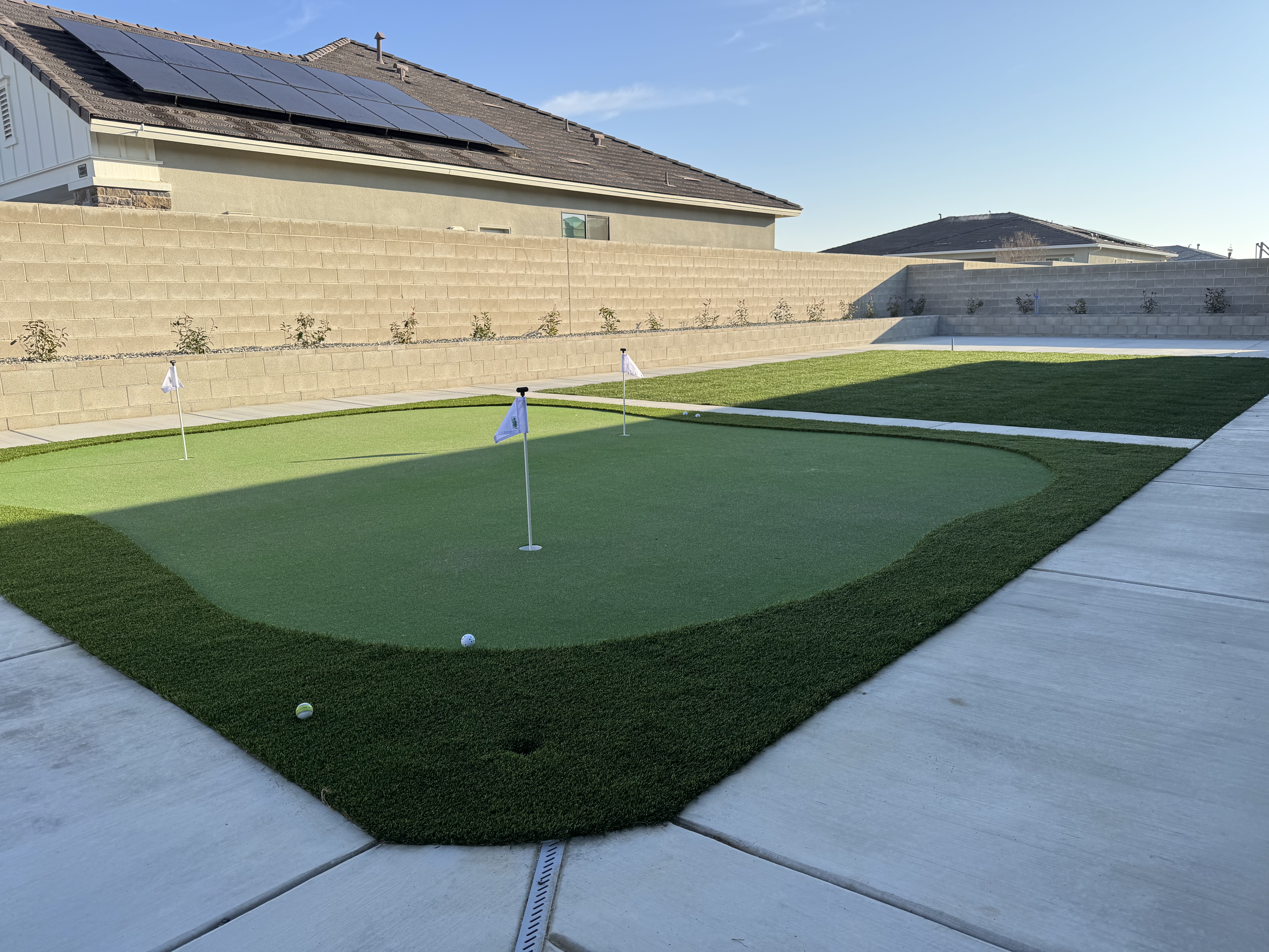Custom backyard landscape and outdoor living project in Bakersfield California