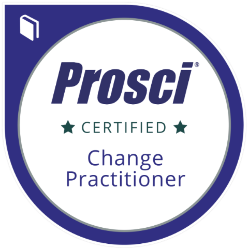Prosci Certified Change Practitioner badge