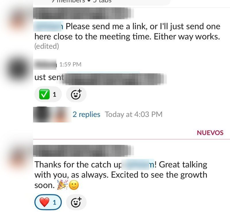 Owner message, names blurred
