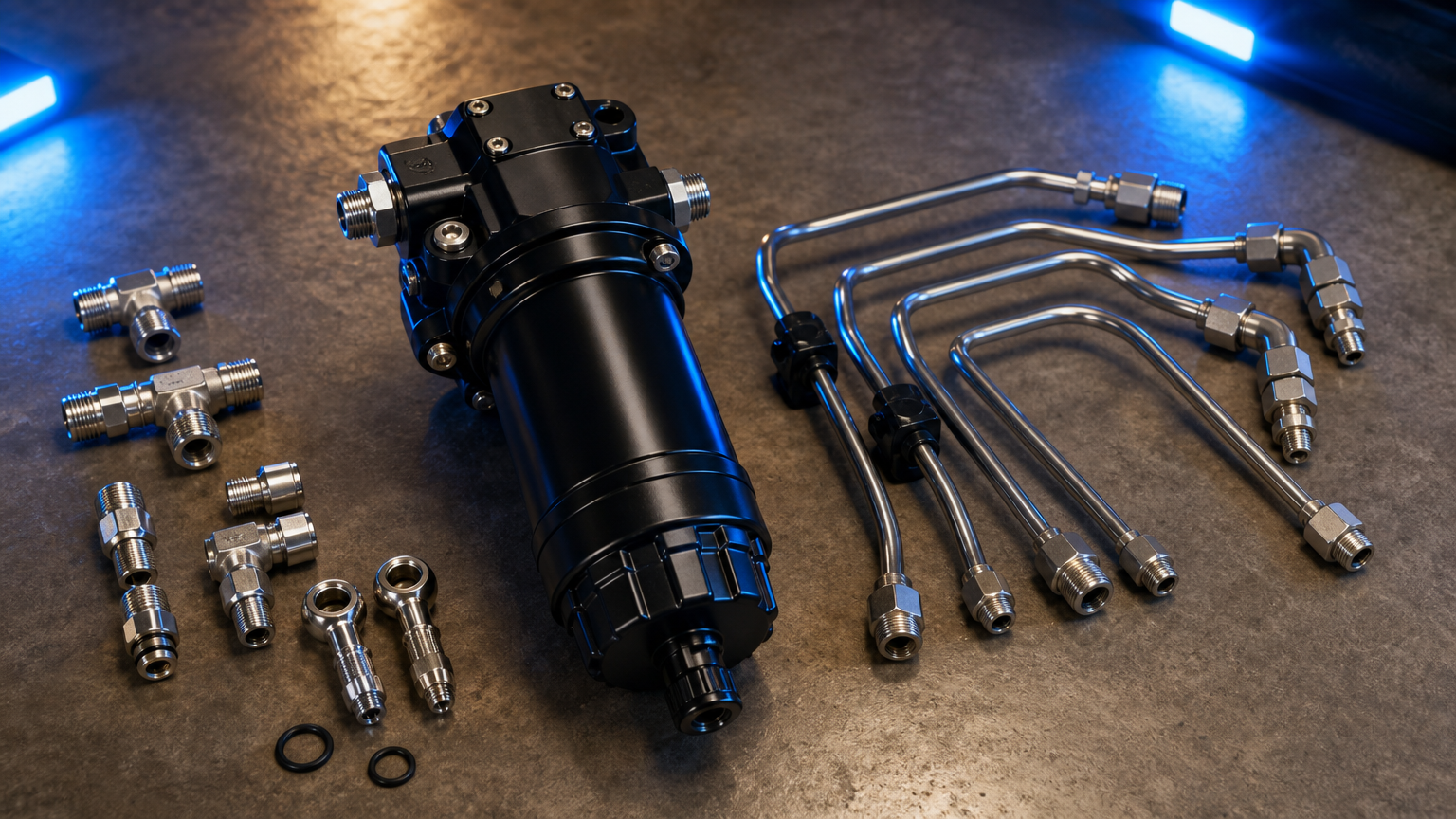 FASS lift pump installed diesel truck frame rail Houston Drop Forged Diesel