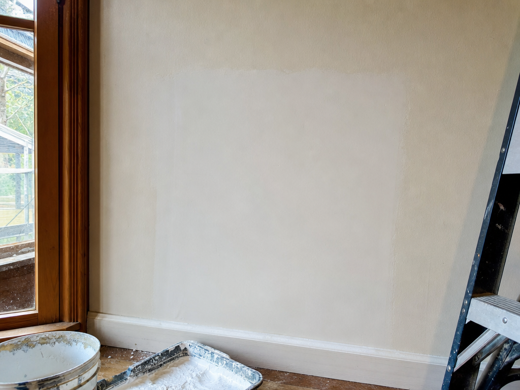 Smooth finished drywall patch