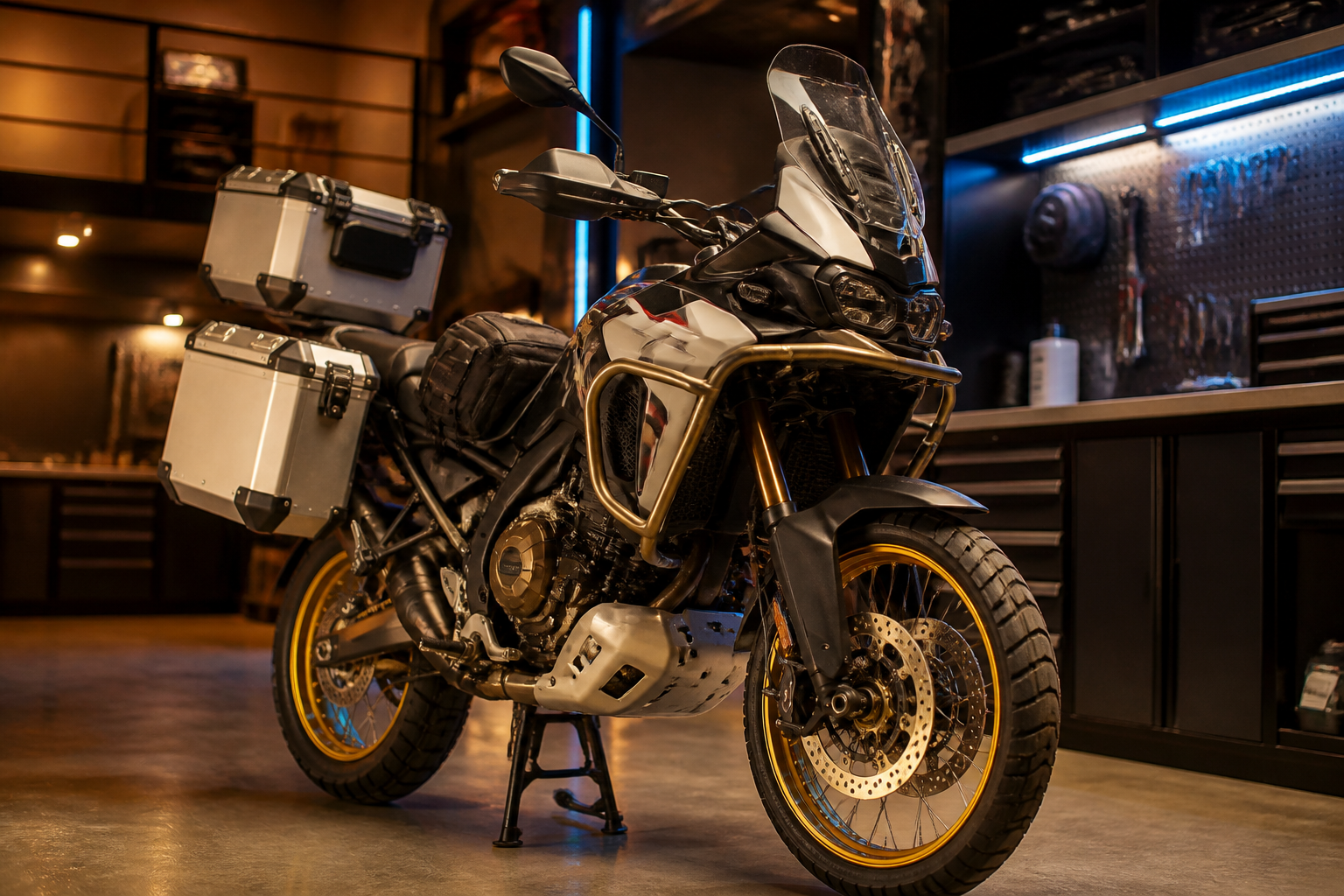 Honda Africa Twin travel prep in Miami