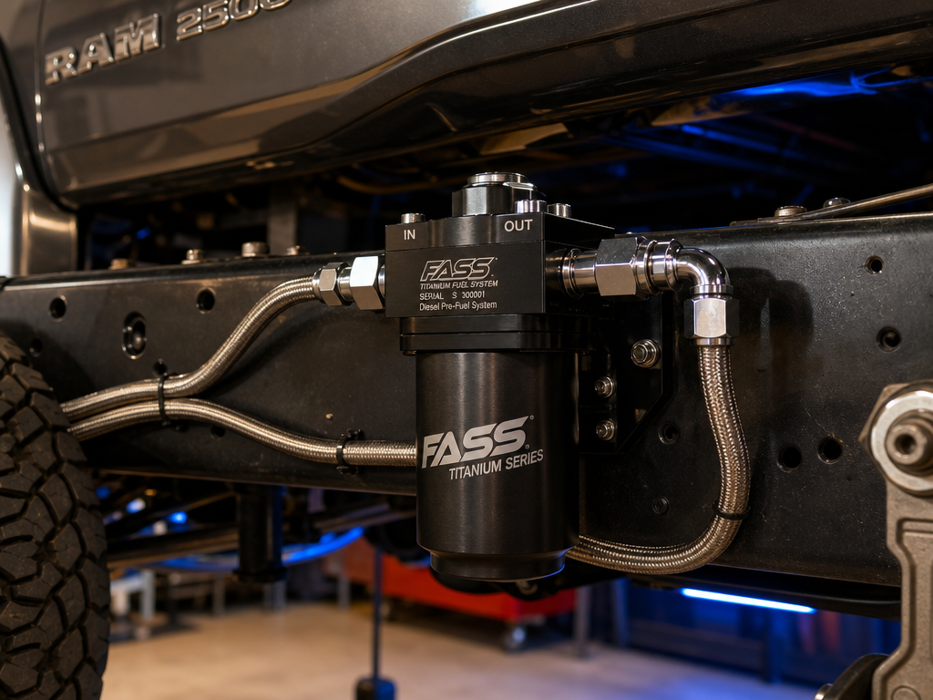 FASS fuel system installed on diesel truck