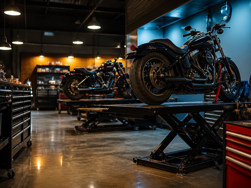 The Biscayne Moto Works shop floor in Miami