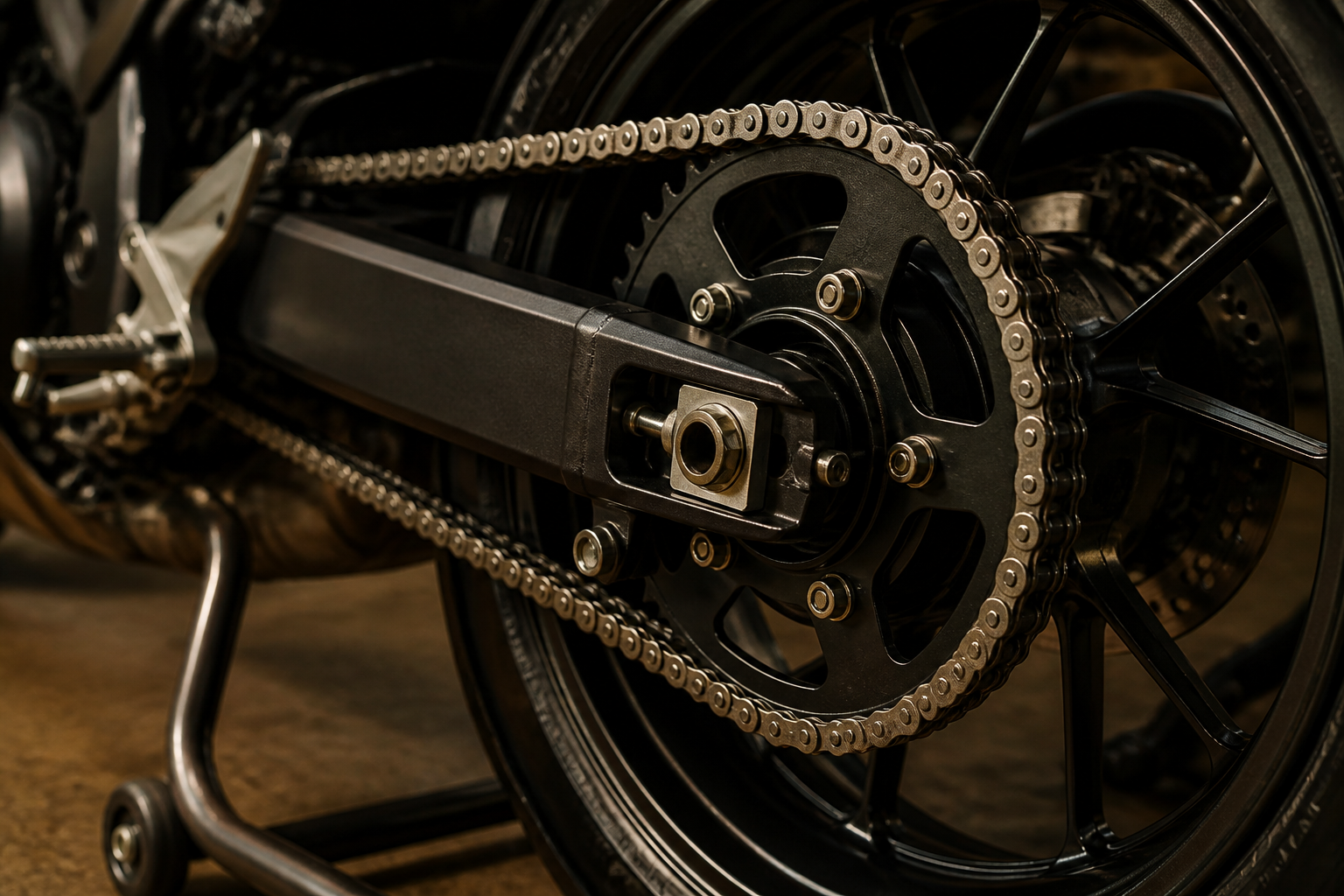 Motorcycle drivetrain and chain service in Miami