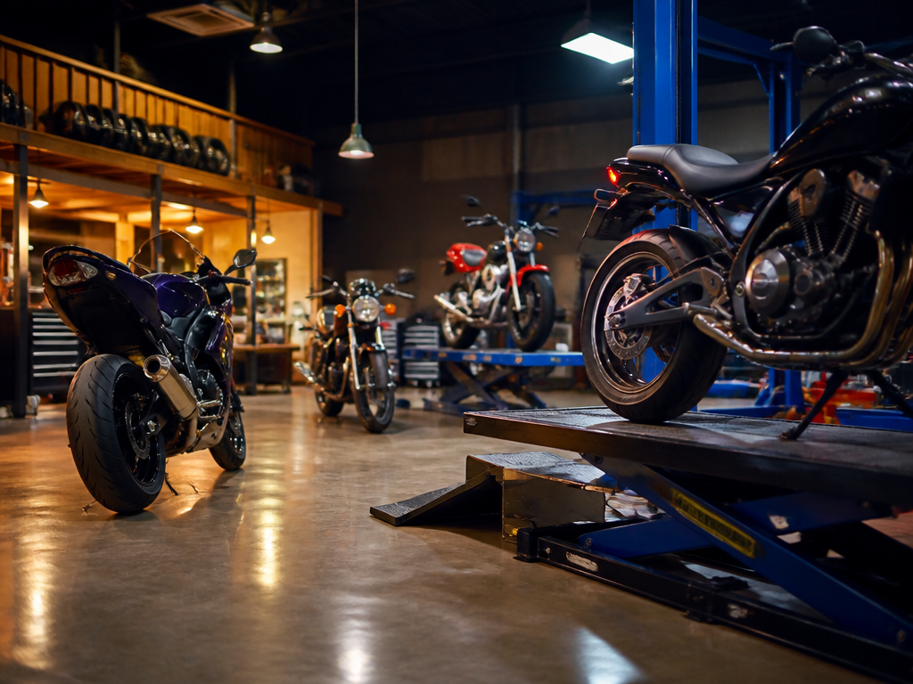 Inside the Biscayne Moto Works shop in Miami