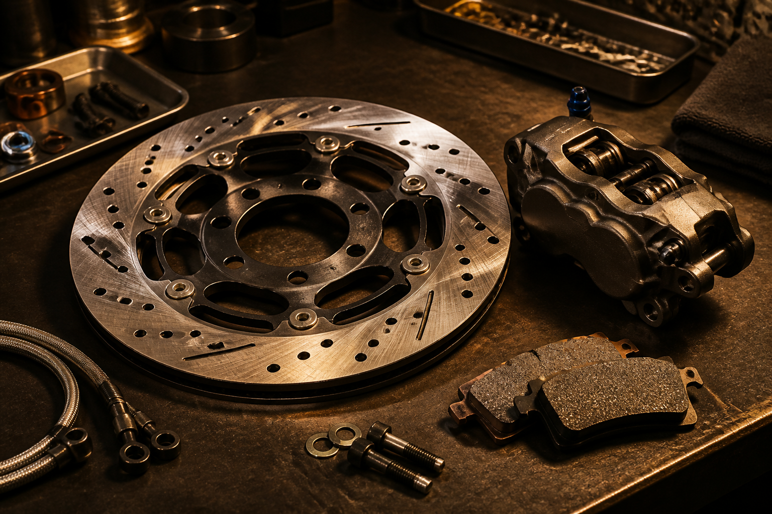 Performance motorcycle brake upgrade in Miami