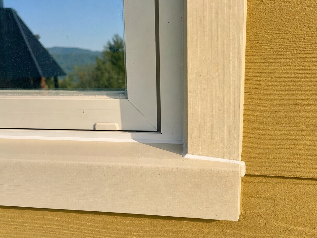 Fresh caulk line along a tub and shower surround