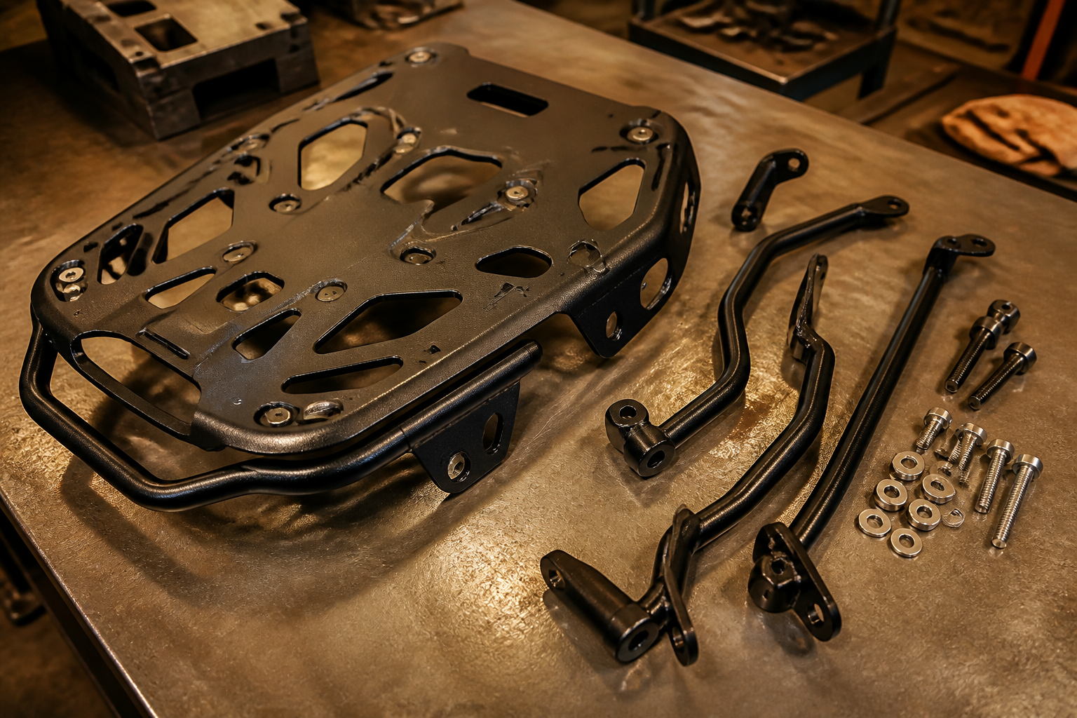 Custom BMW GS rack fabrication in Miami