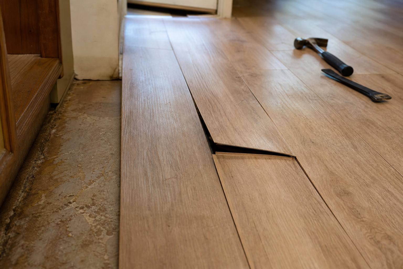 New flooring buckling and gapping over a soft subfloor