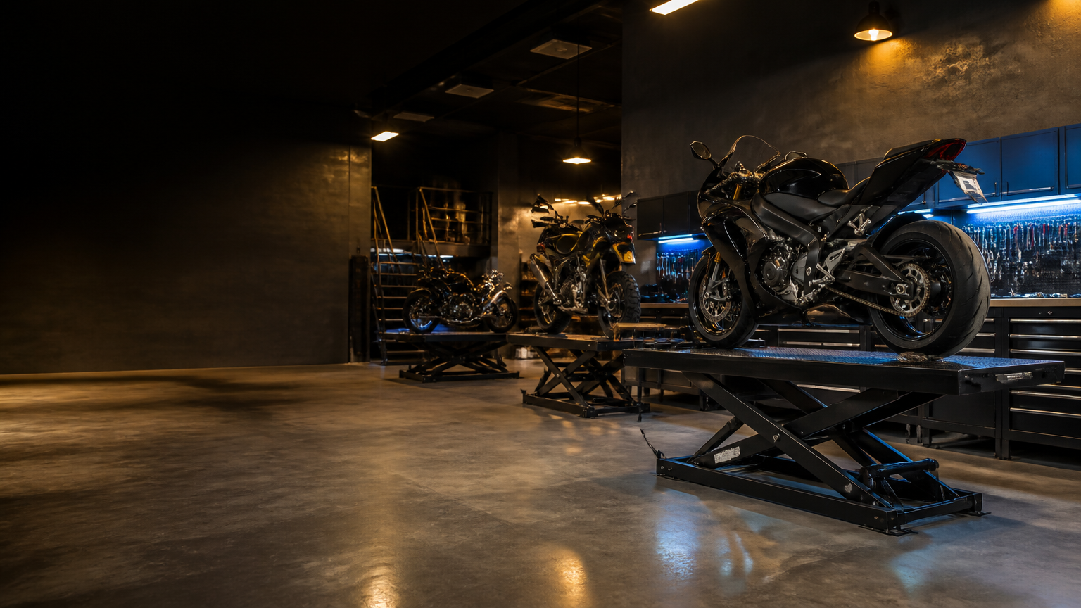 Inside Biscayne Moto Works, a Miami motorcycle shop