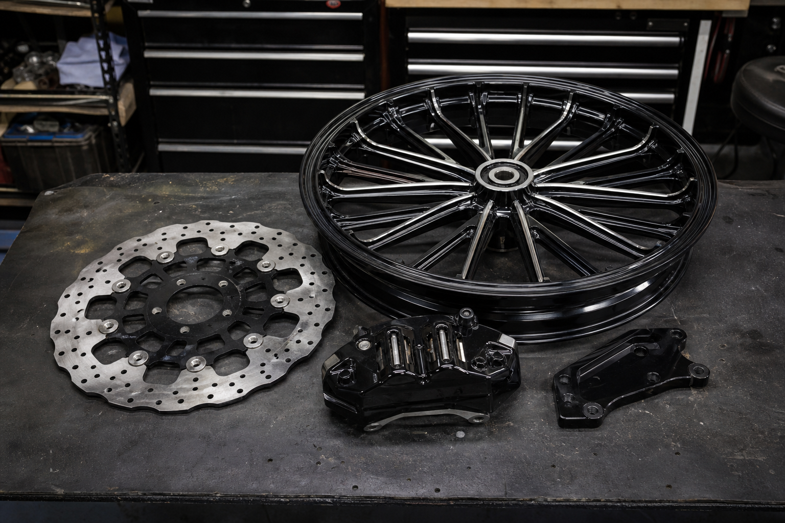 Bagger big-brake and big-wheel service in Miami