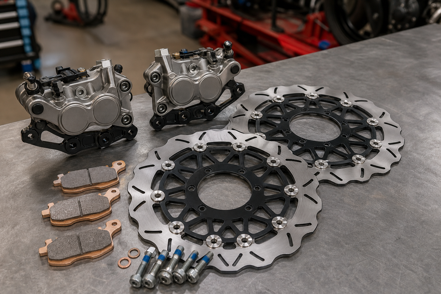 Sport bike brake service and upgrades in Miami
