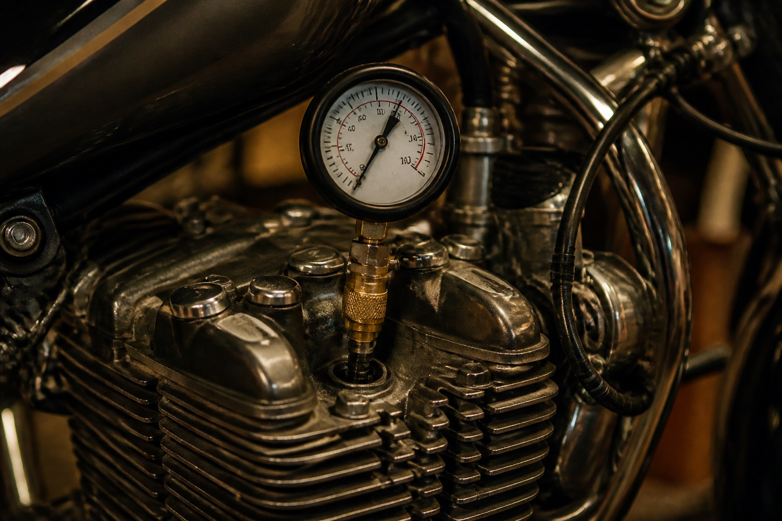 Used motorcycle engine compression and leak inspection in Miami