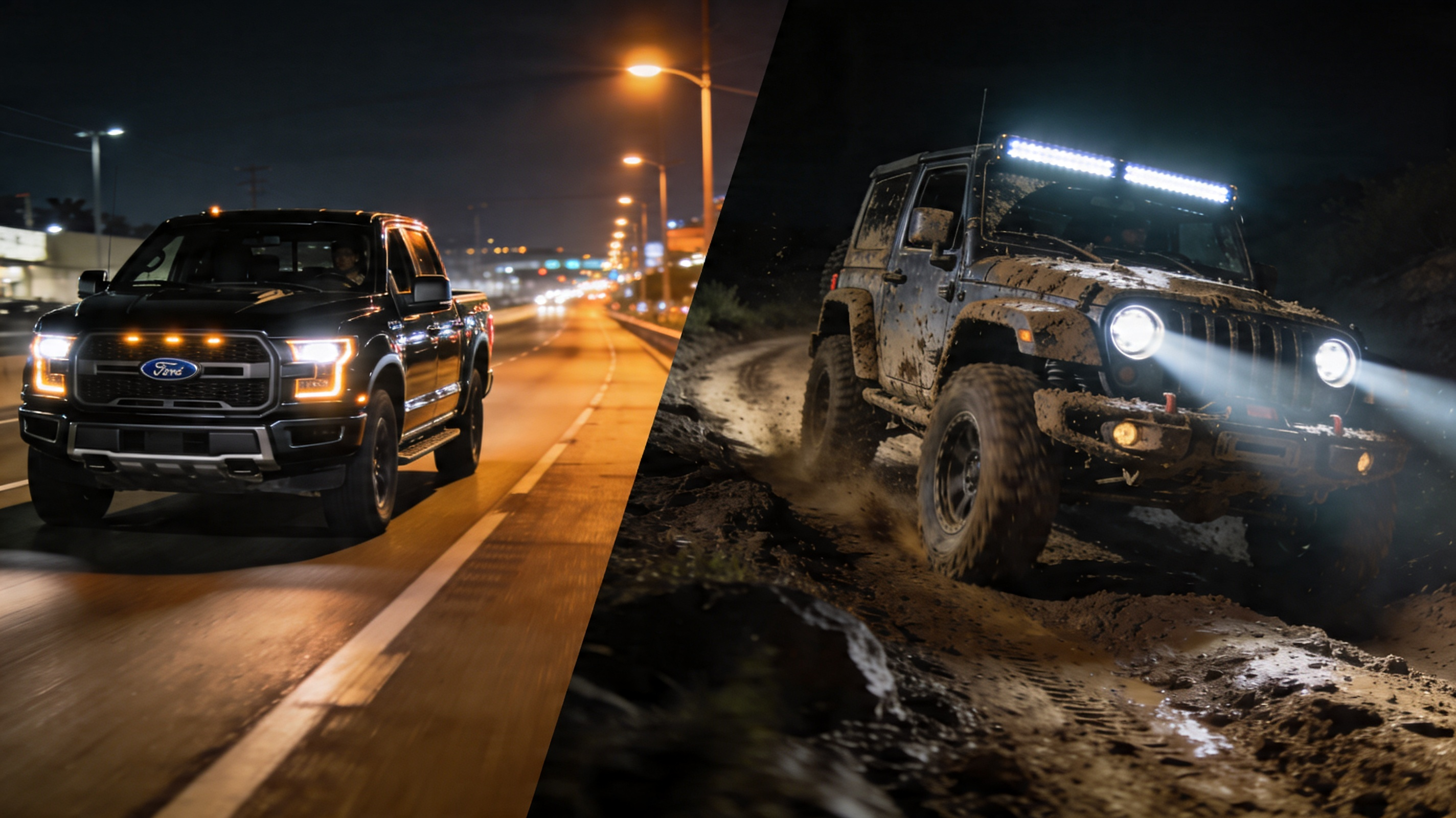 Daily driver vs trail rig lighting comparison