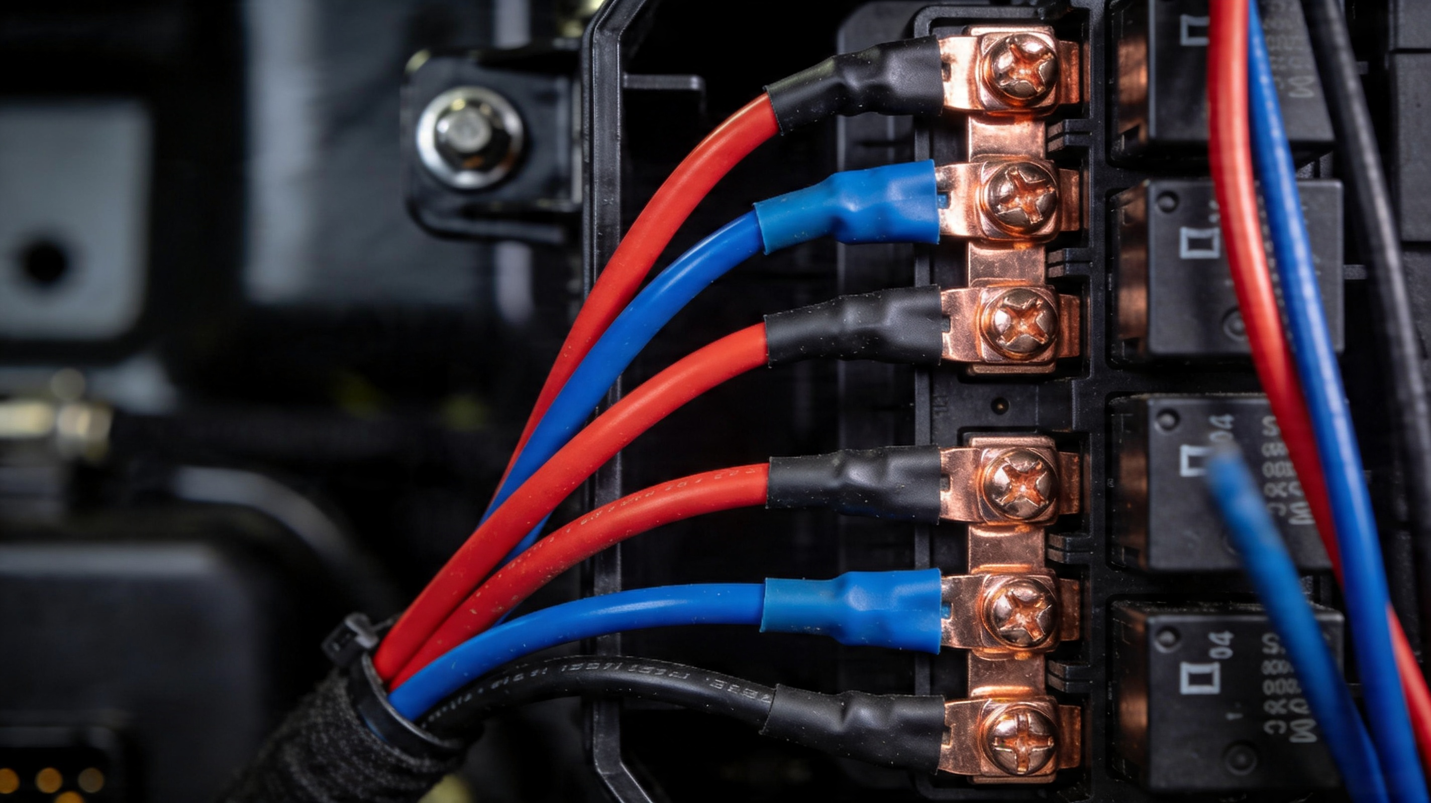 Clean relay and fuse panel wiring