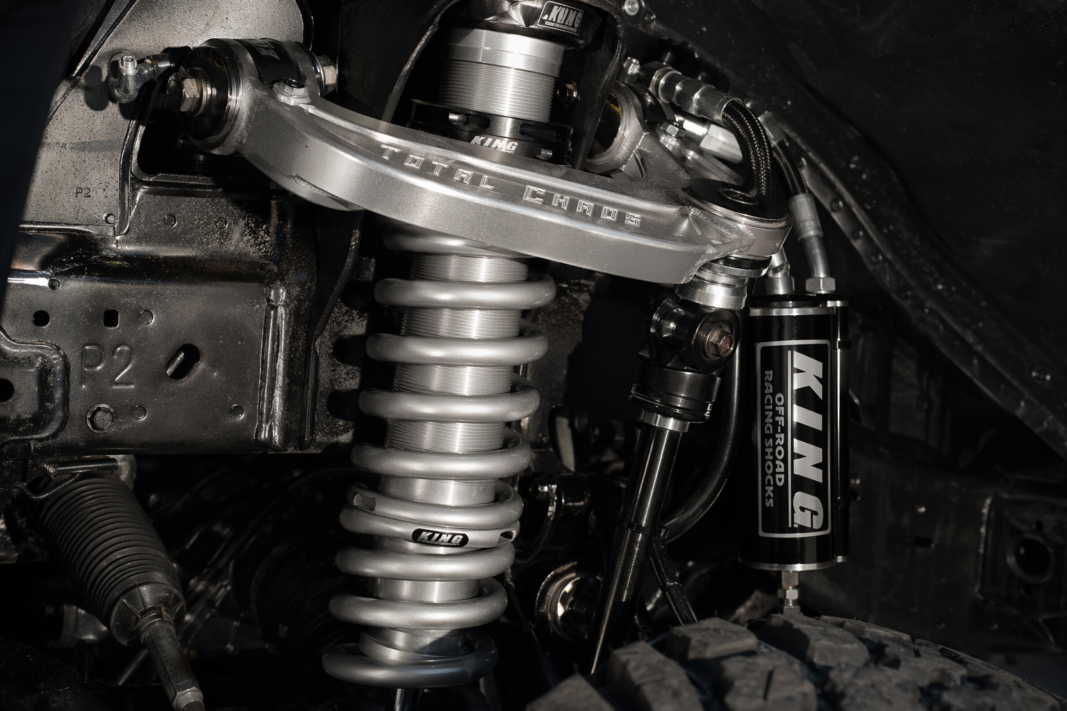 Coilover suspension and lift kit components