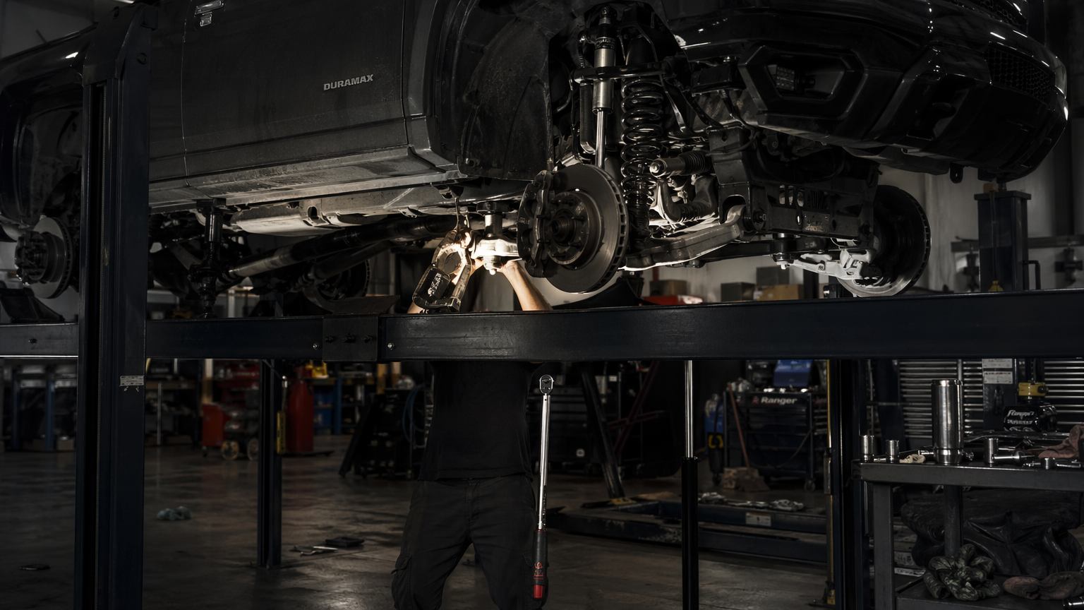 4-post lift table full suspension disassembly