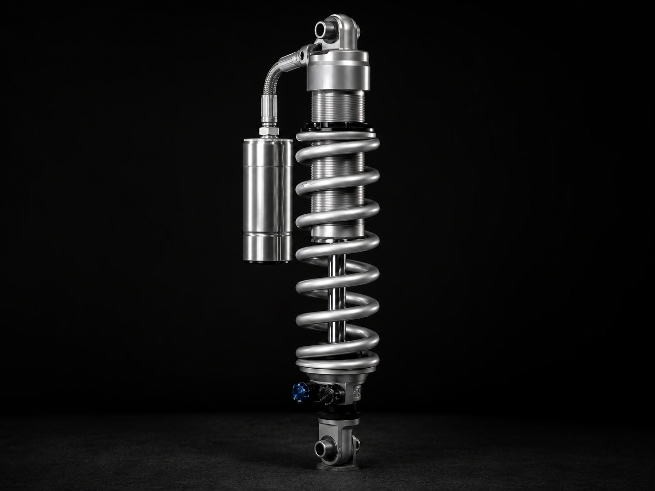 Fox or King coilover shock absorber with reservoir canister premium product shot