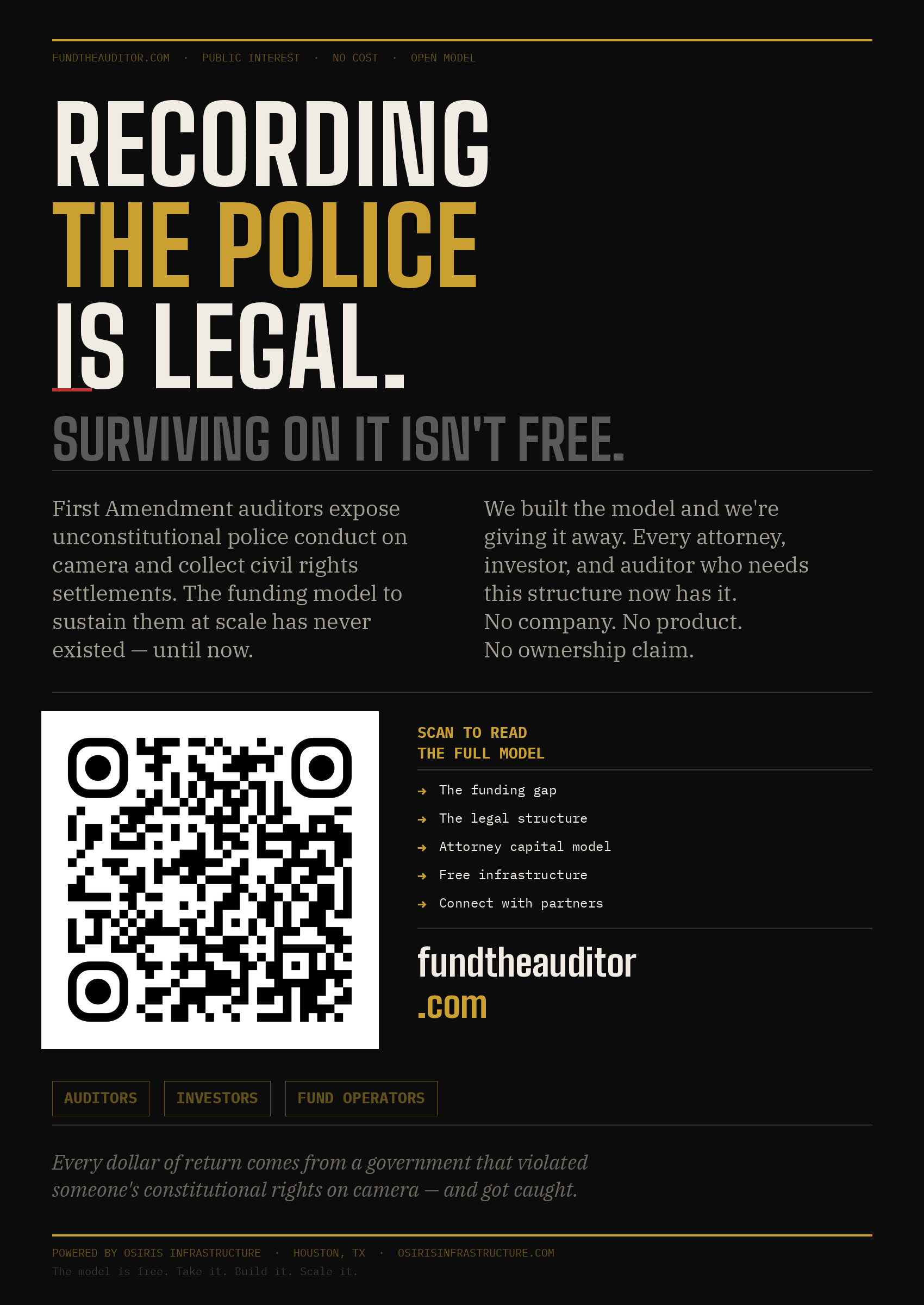 Fund the Auditor flyer
