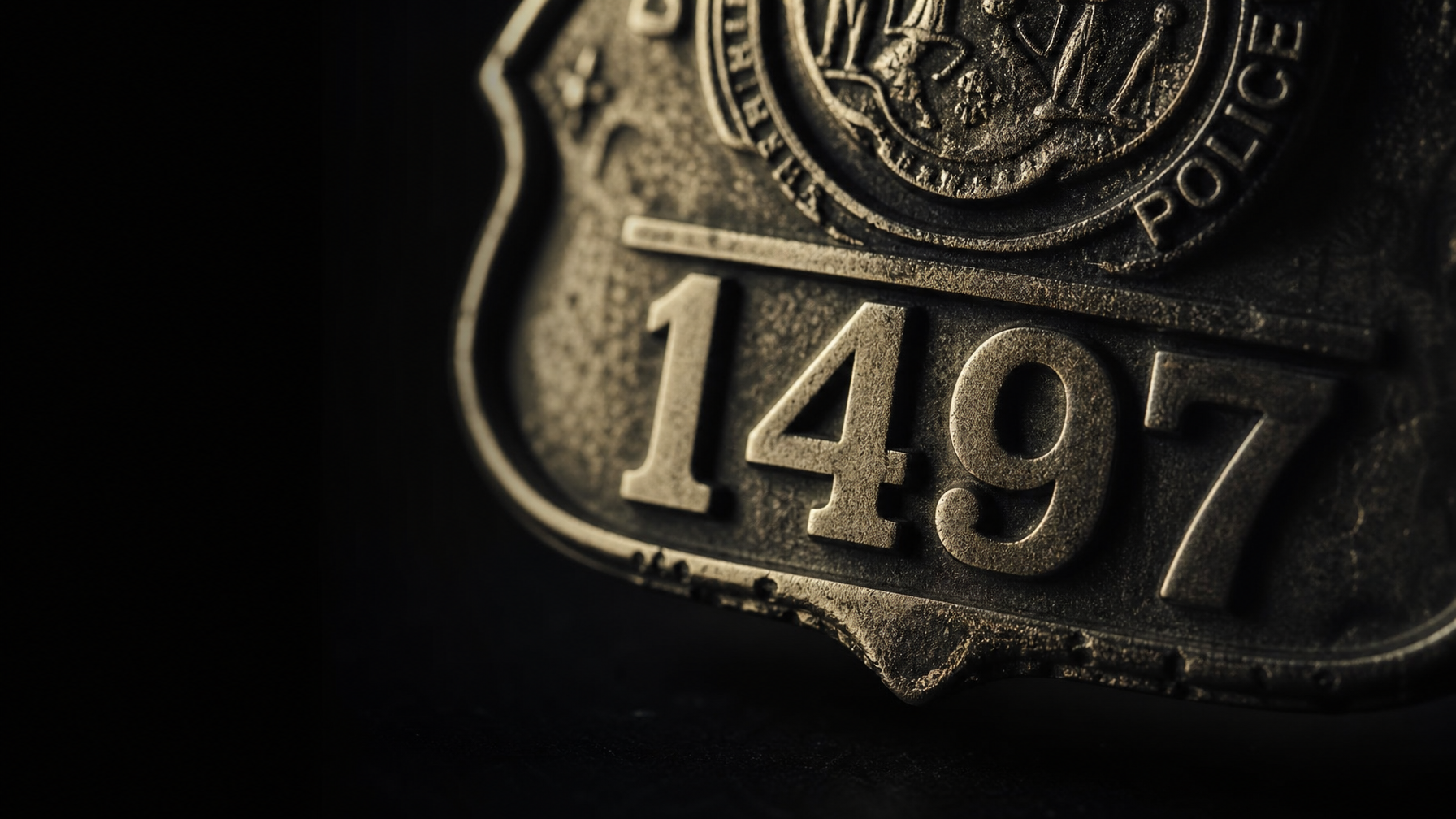 Police badge close up