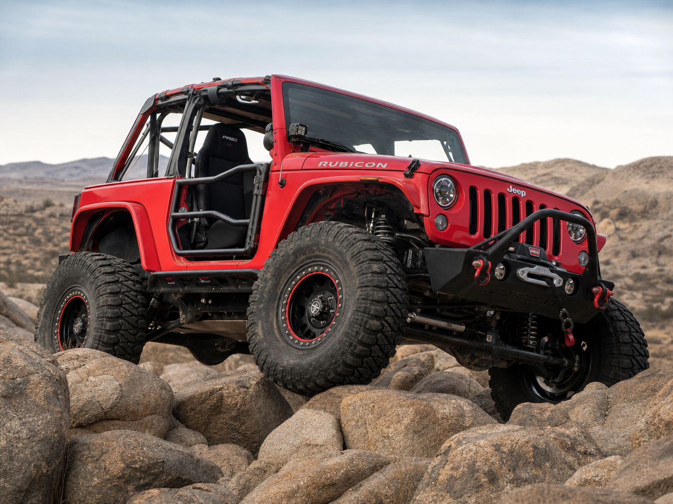 2018 Jeep Wrangler JK Rubicon — long travel King coilovers and lockers competition build