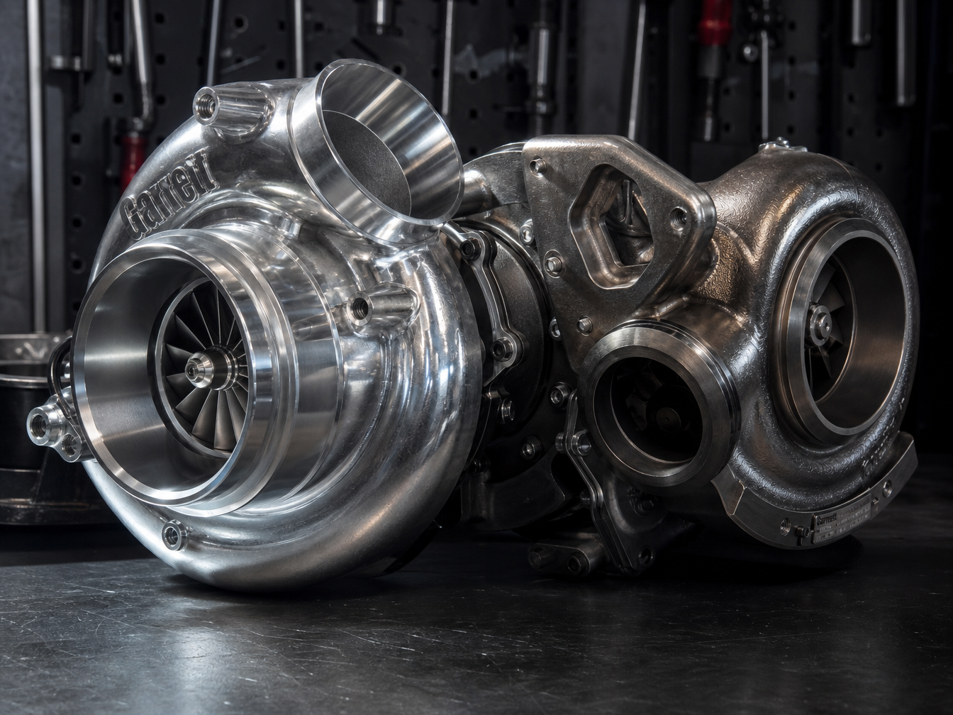 Compound turbocharger assembly