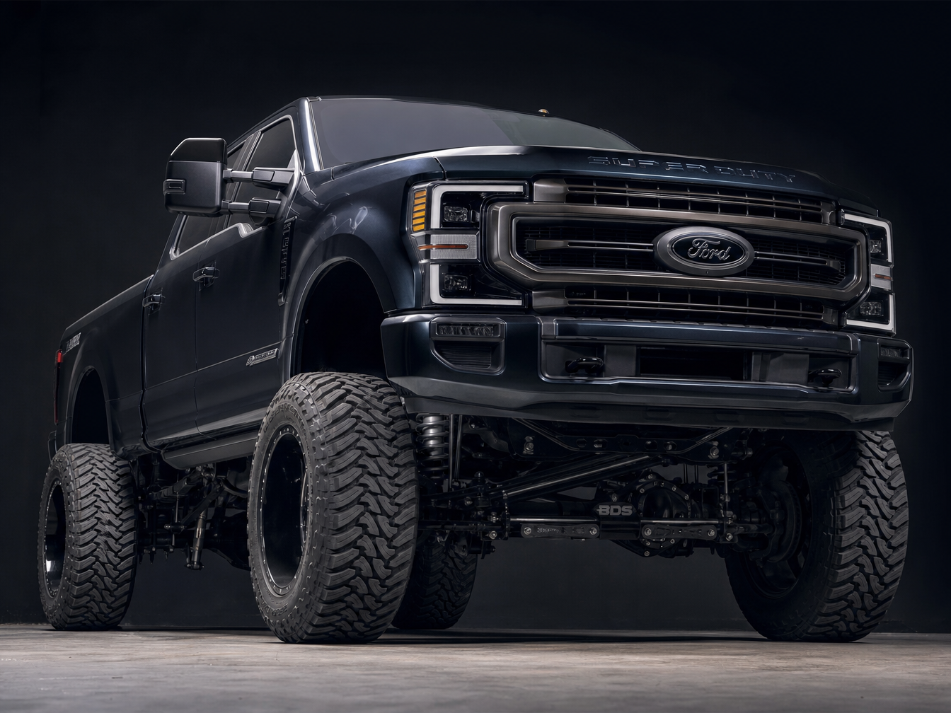Lifted diesel pickup truck