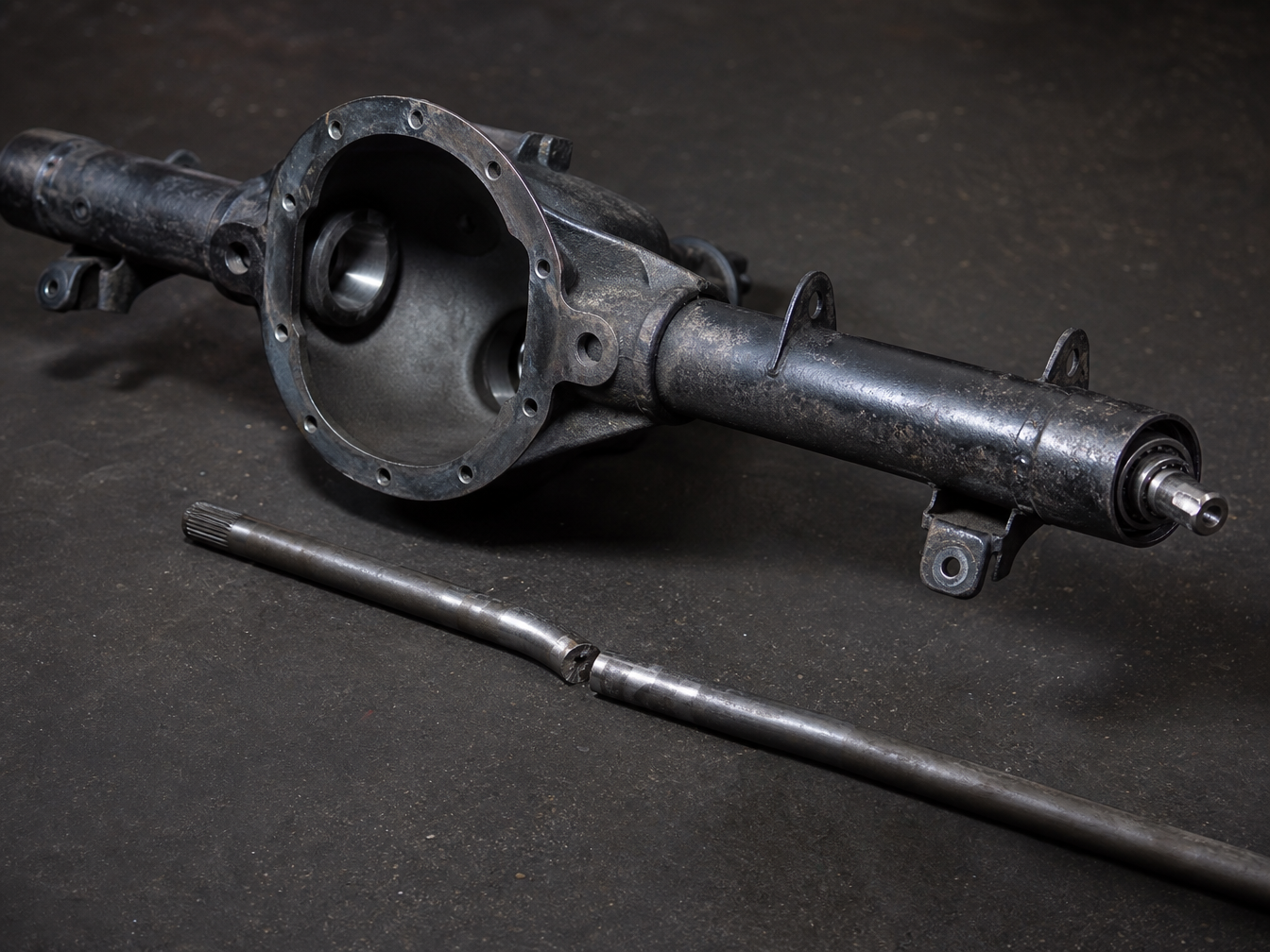 Dana 35 rear axle C-clip failure point on XJ Cherokee — the Can Opener
