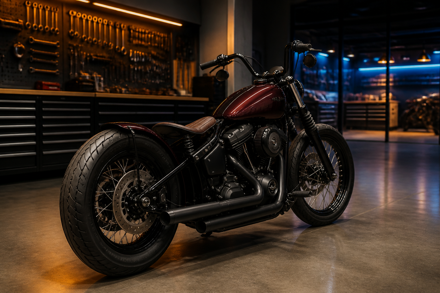 Custom Harley Softail work in Miami