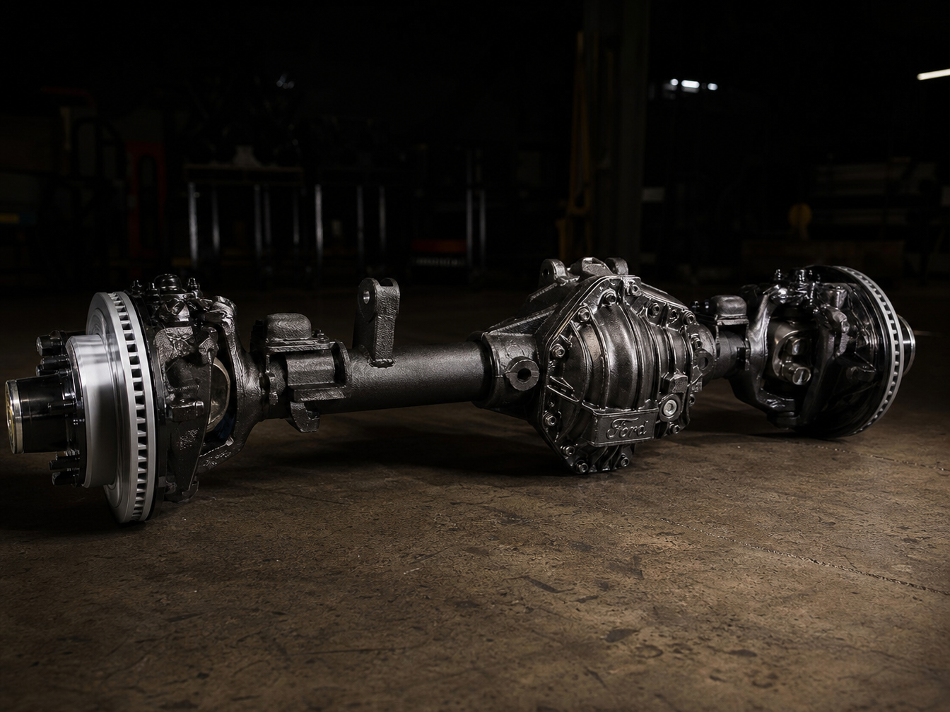Dana 60 and GM 14-bolt axle components for a Jeep rock crawler one-ton axle swap