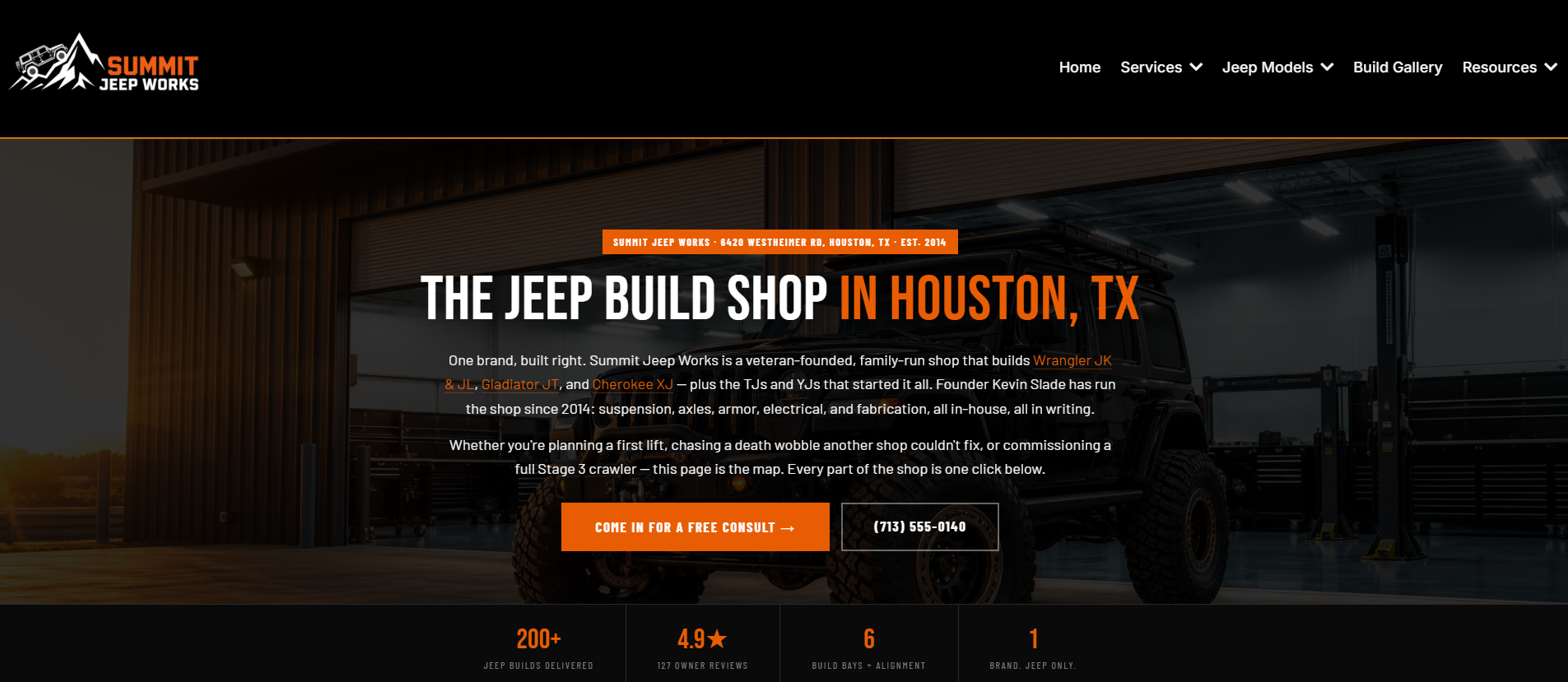 Summit Jeep Works hero