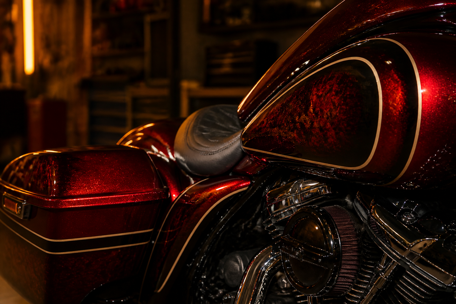 Custom bagger paint and finish in Miami