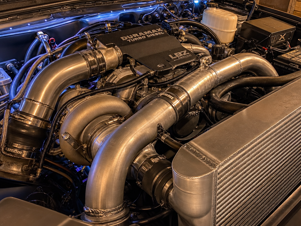 Duramax LBZ compound turbo build Houston