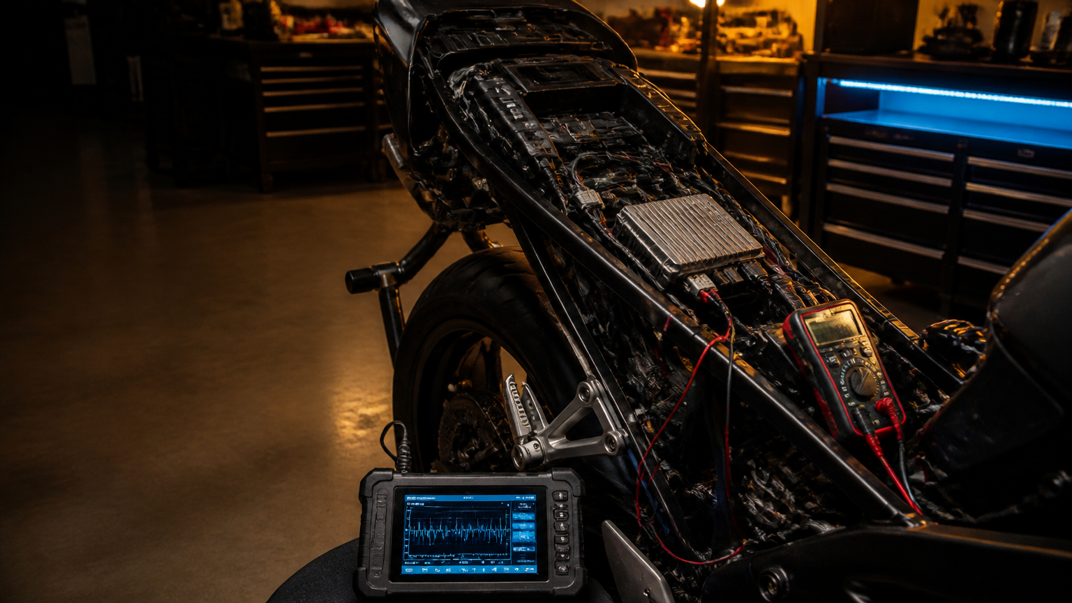 Motorcycle diagnostics and electrical repair in Miami at Biscayne Moto Works