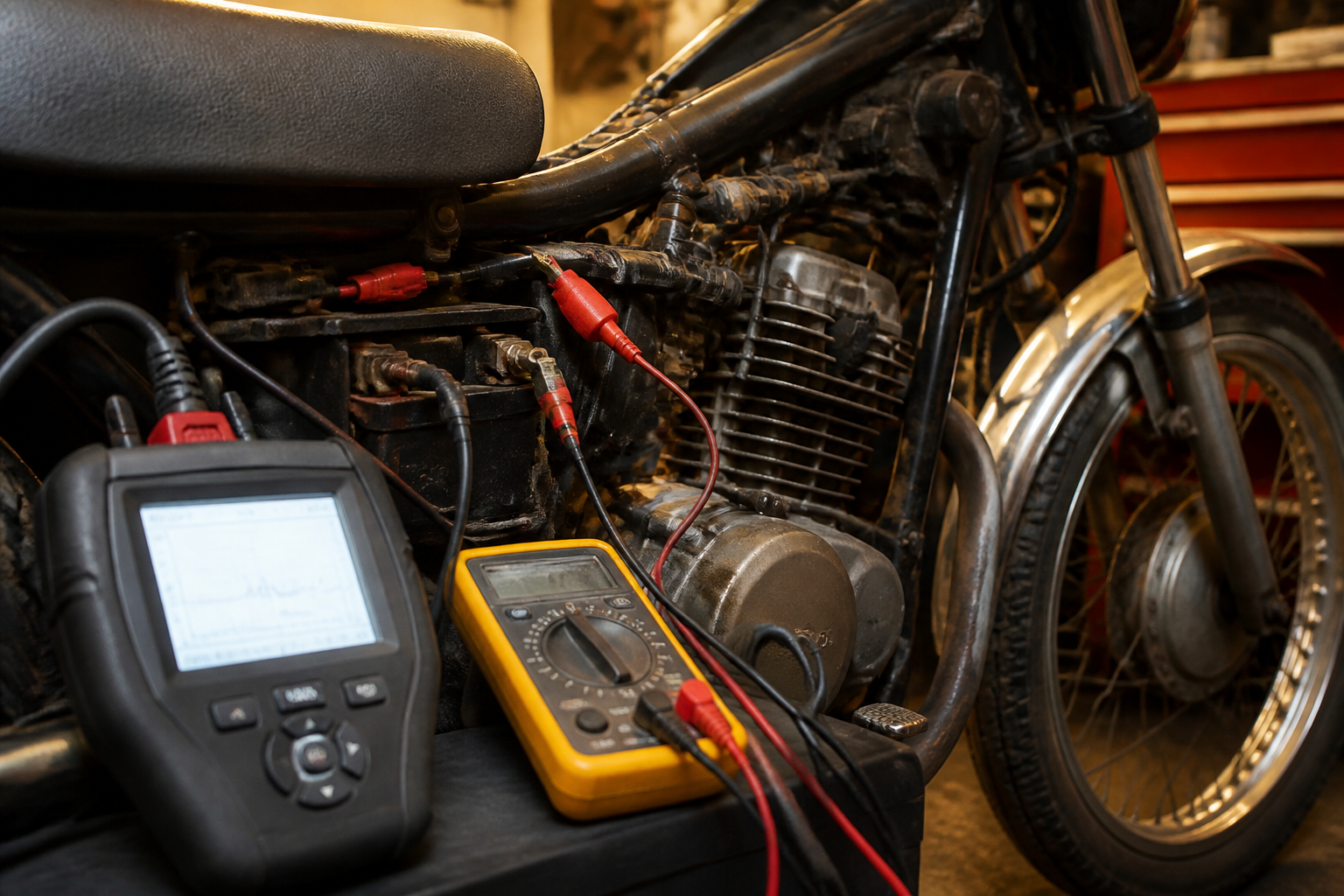 Used motorcycle electrical and diagnostic inspection in Miami