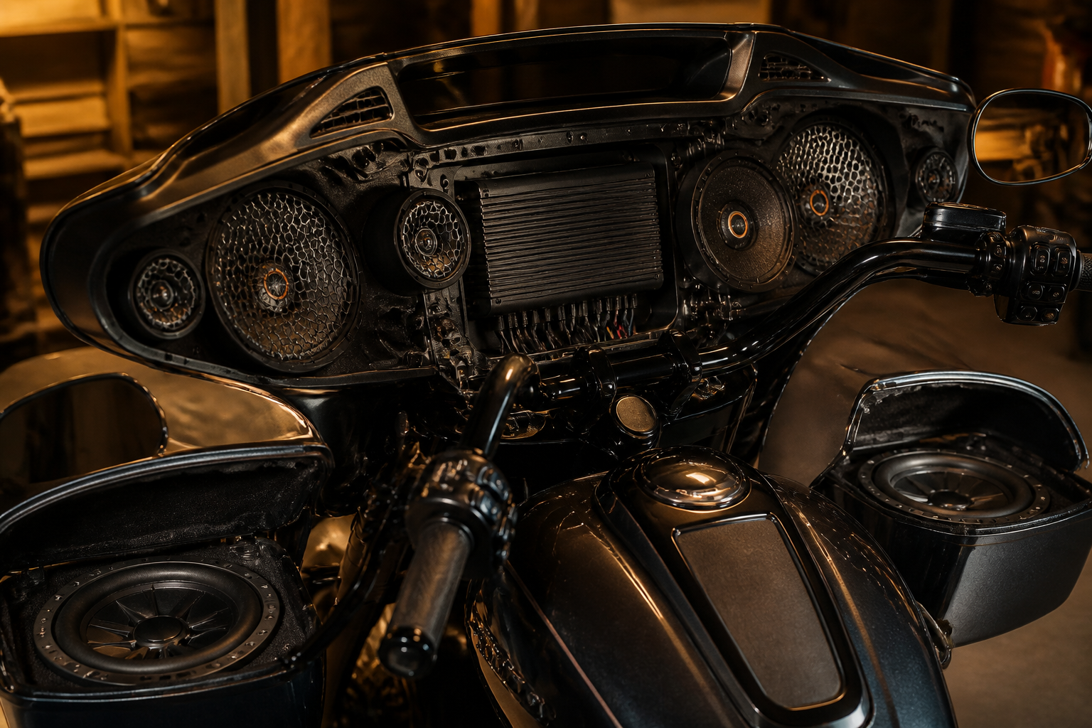 Custom bagger audio system install in Miami