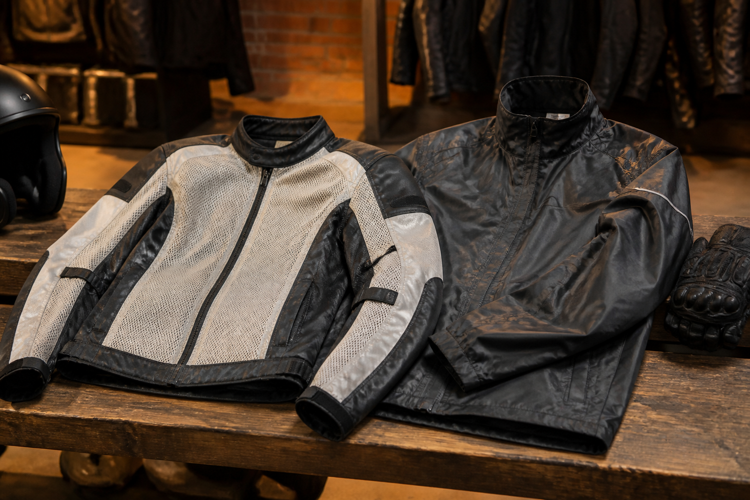 Hot-weather and rain motorcycle gear in Miami