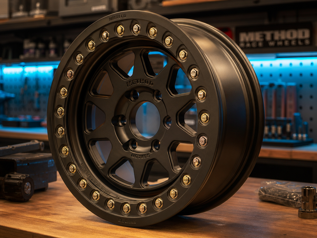 True beadlock wheel showing the clamping ring and bolts