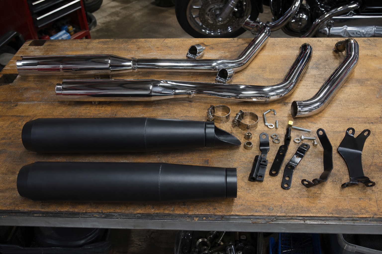 Cruiser and bagger exhaust systems in Miami