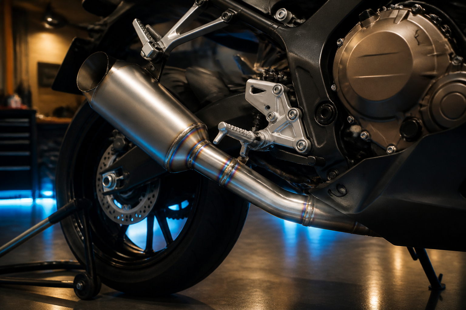 Honda CBR exhaust install in Miami
