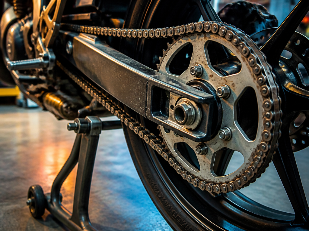 Checking motorcycle chain and sprocket wear in Miami