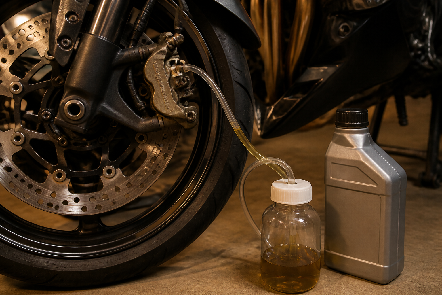 Motorcycle brake and clutch fluid flush in Miami