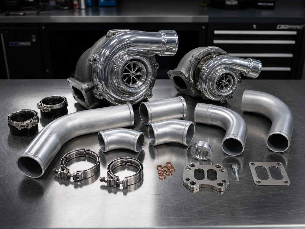 Compound turbocharger components