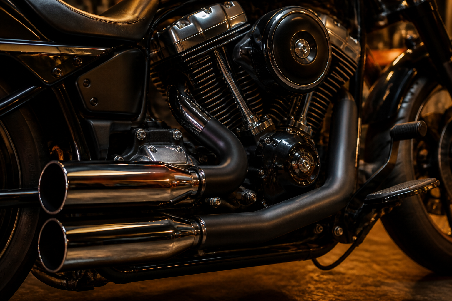 Cruiser and bagger exhaust install in Miami