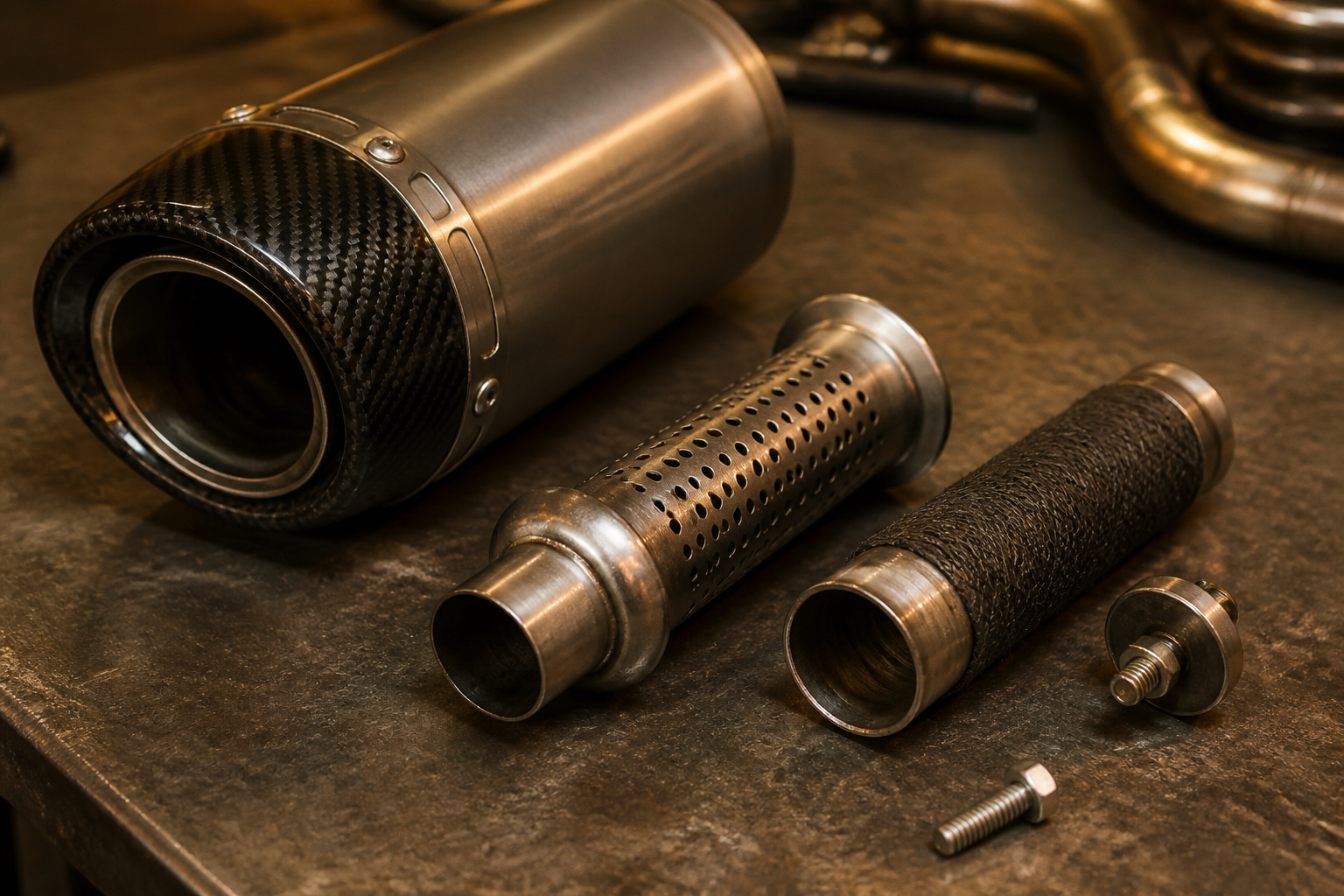 Motorcycle exhaust baffle and sound options in Miami