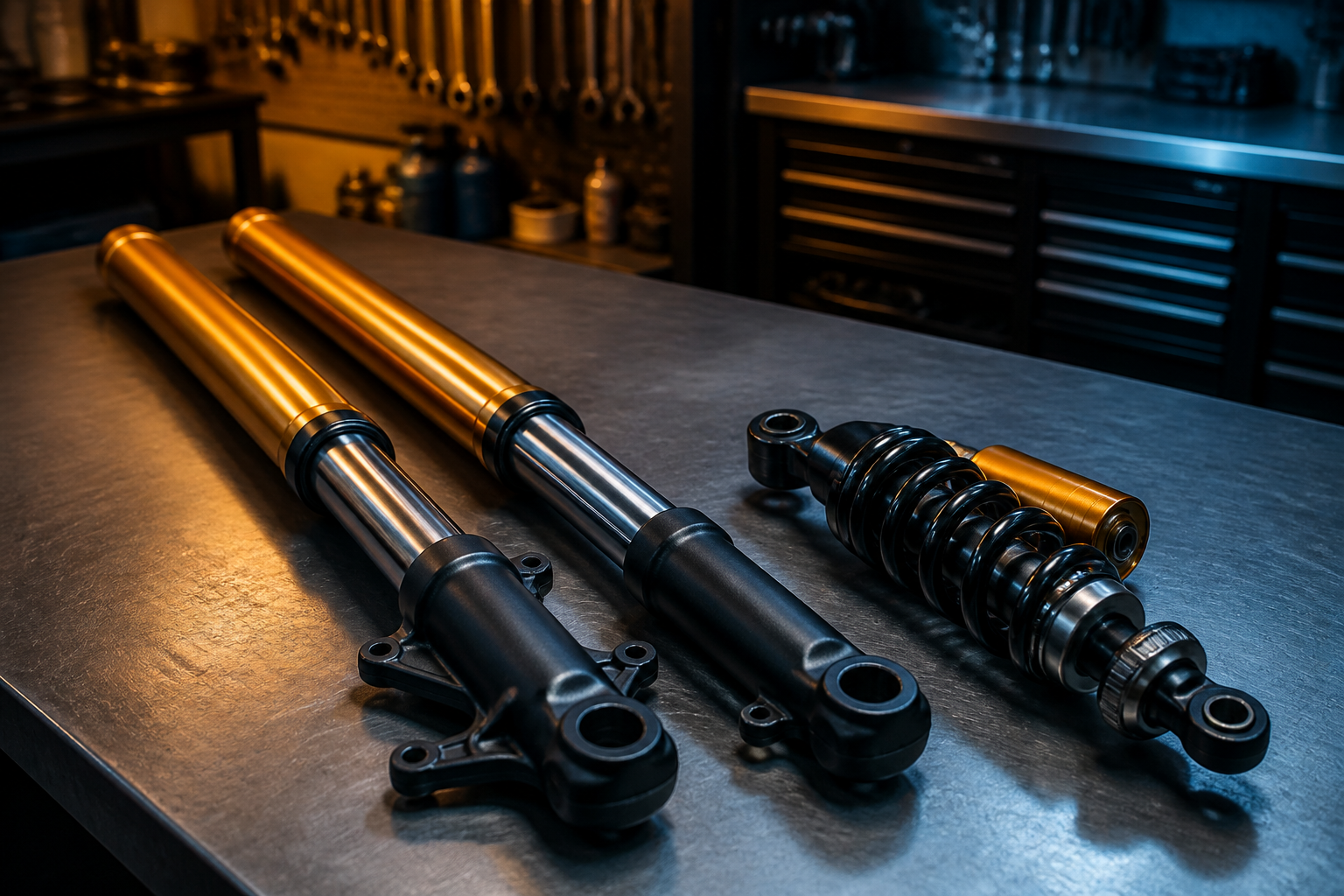 Motorcycle suspension near Cutler Bay