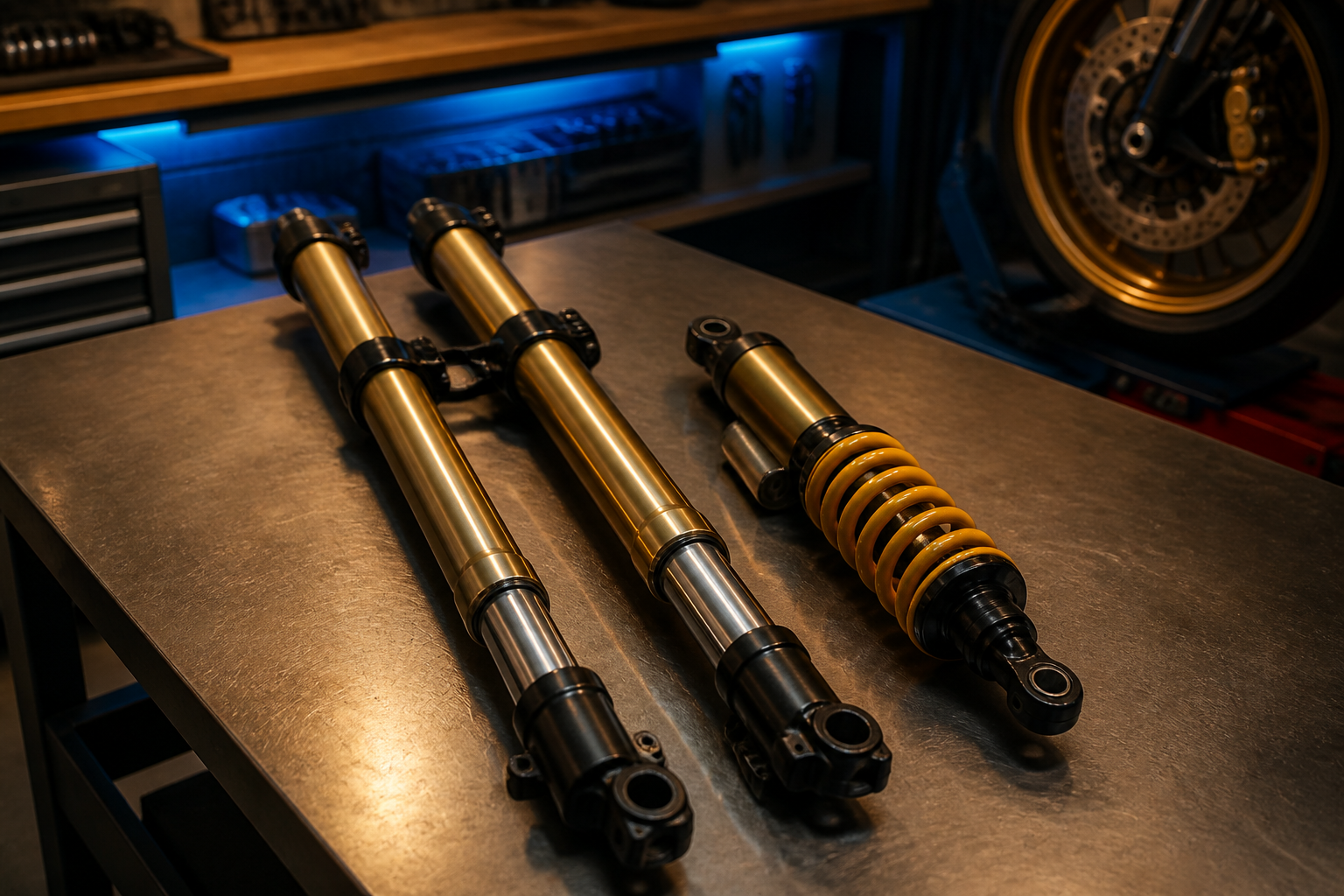 Motorcycle suspension near Miami Beach