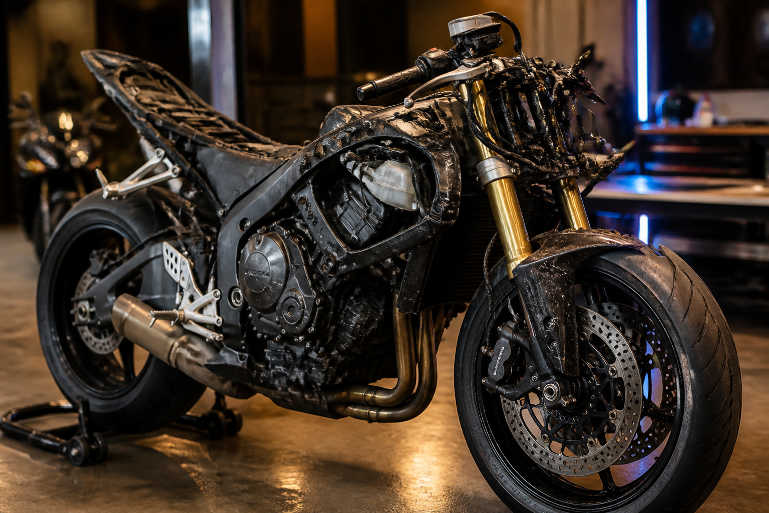 Honda CBR crash repair in Miami